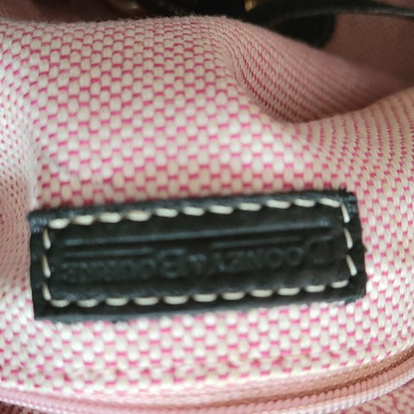 DOONEY AND BURKE BLACK LOGO MEDIUM LOCK SATCHEL BAG - Picture 6 of 12